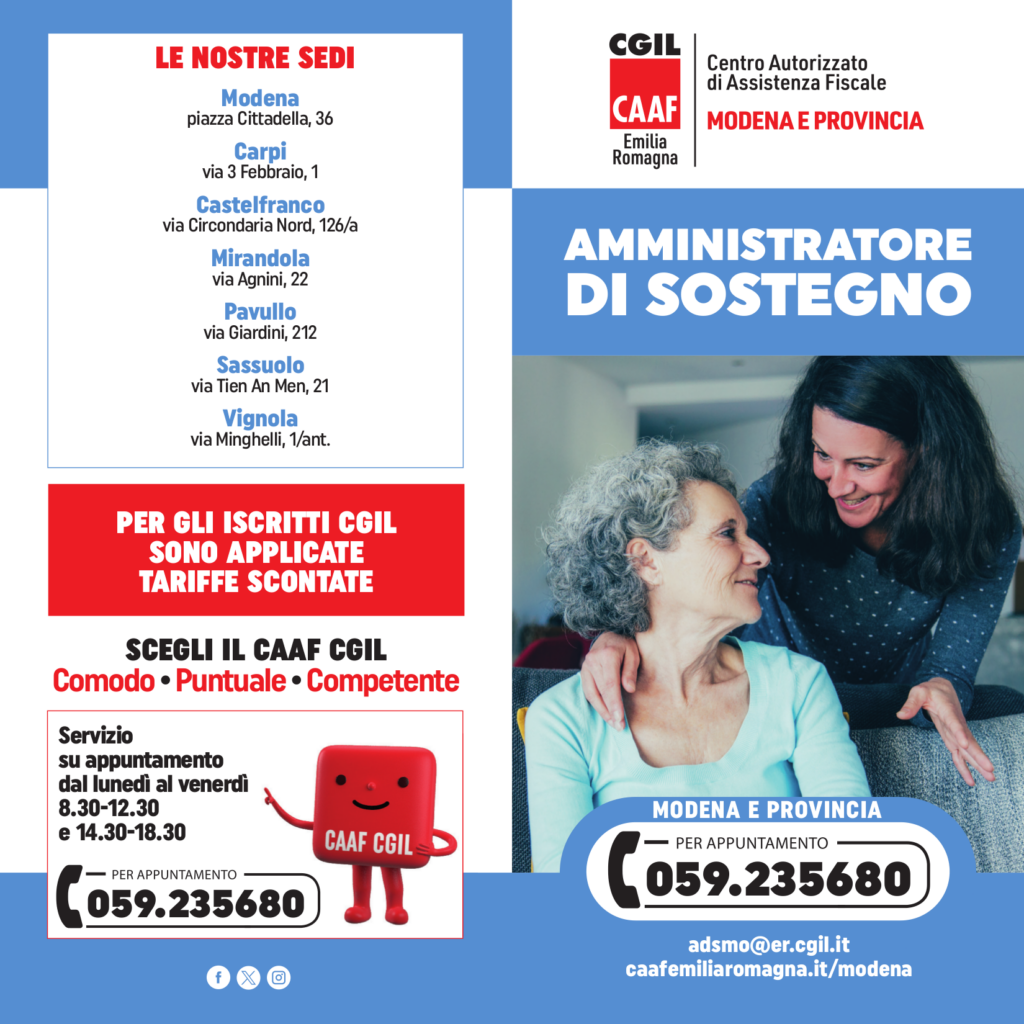 Amministratore di Sostegno CAAF Cgil Modena (anno 2024/01)