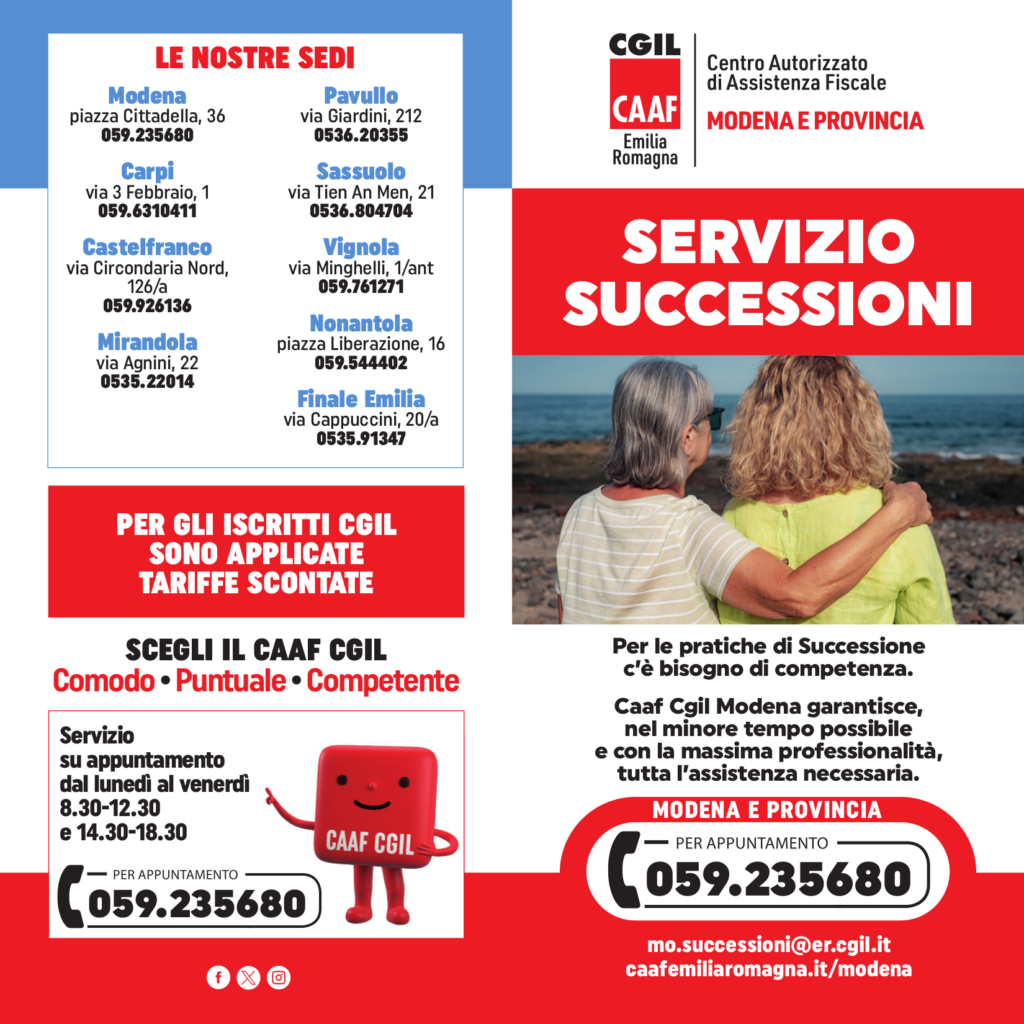 Ufficio Successioni - CAAF Cgil Modena (anno 2024/01)